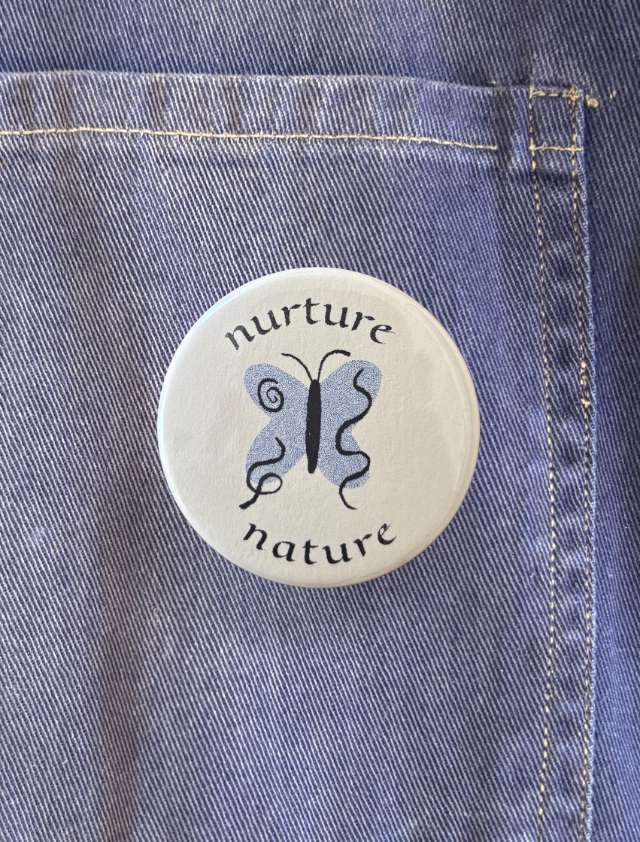 Nurture Nature Riso Button