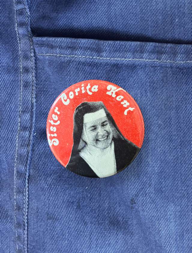 Corita Kent Riso Button