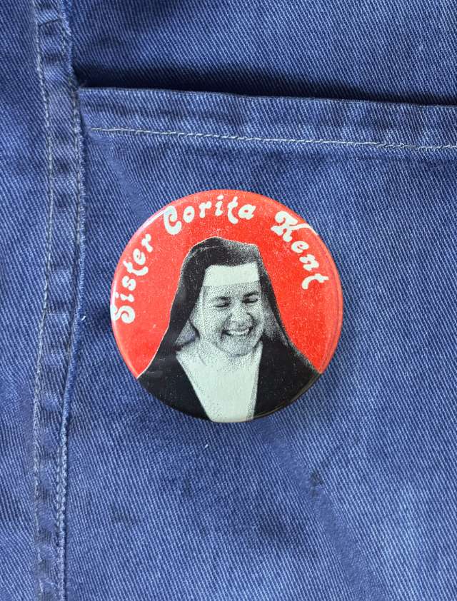 Corita Kent Riso Button