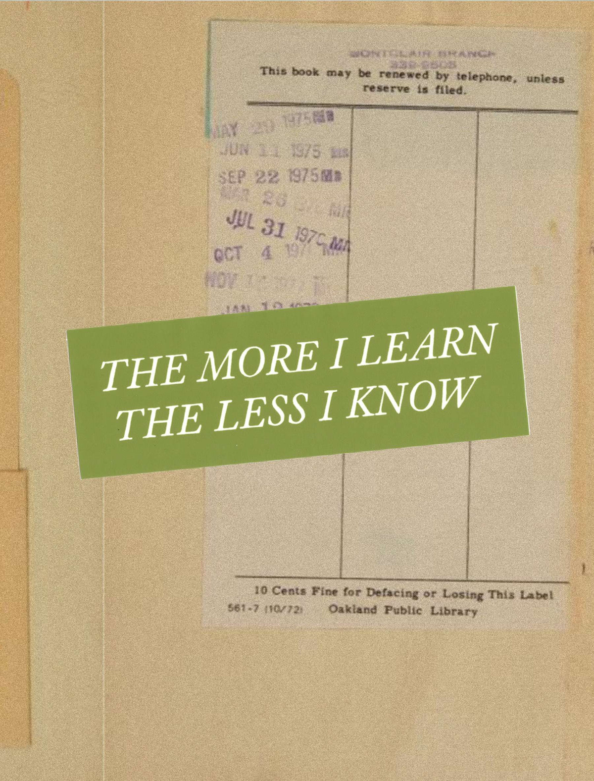 Learning Bumper Sticker