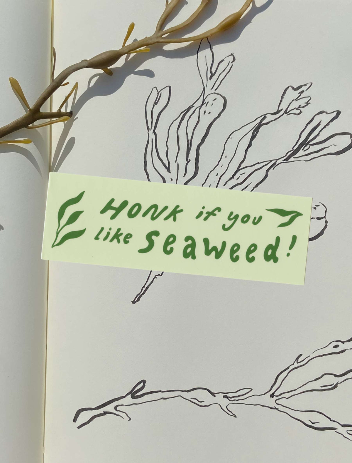 Honk if You Like Seaweed Bumper Sticker