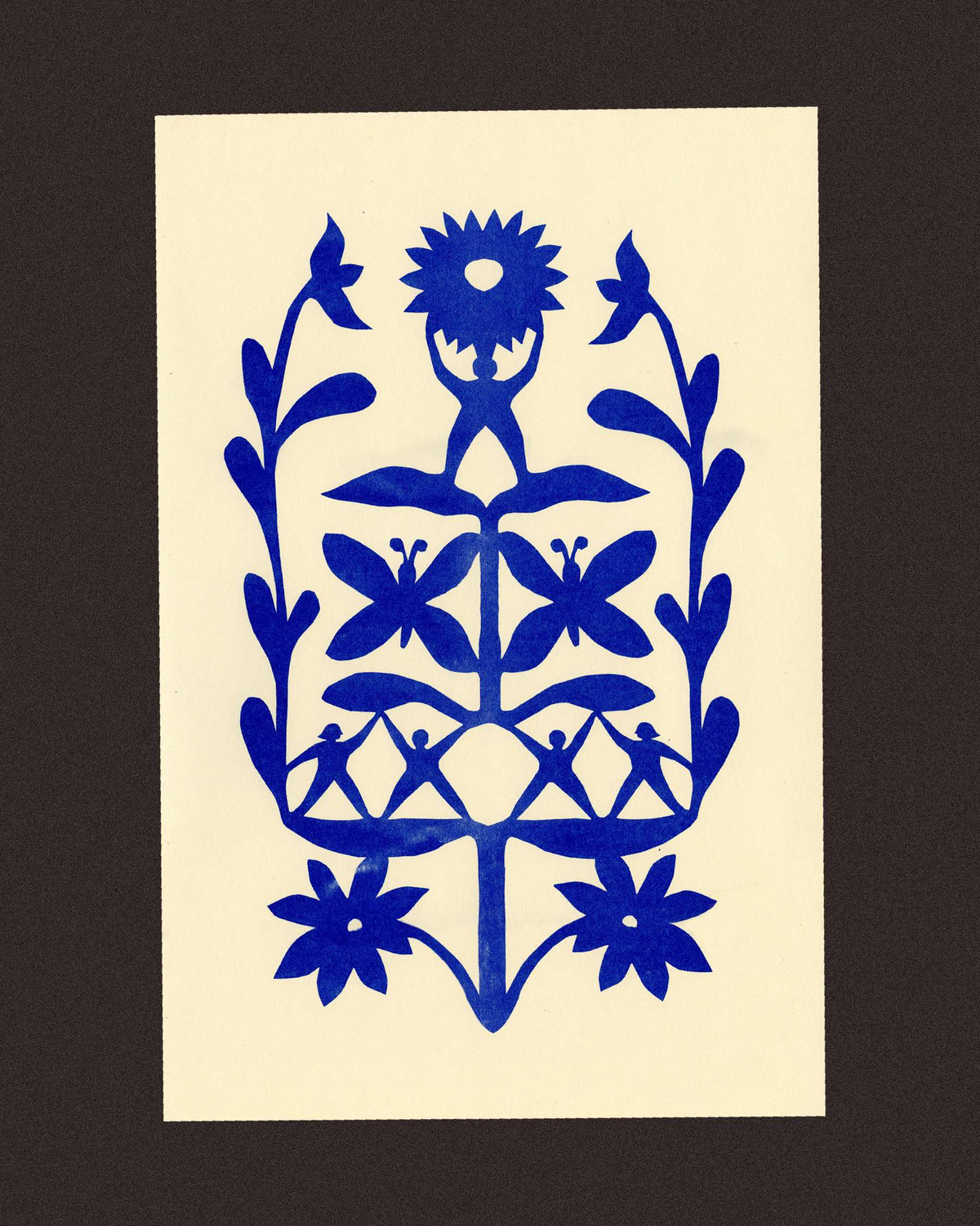 Folk Paper Cut Print